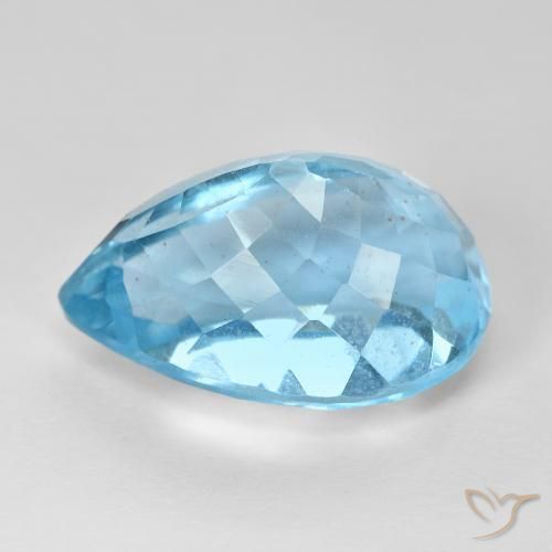 Topaz Gemstone in 18.2 x 12.1 mm Size for Sale, Topaz Stone in Sky Blue Color