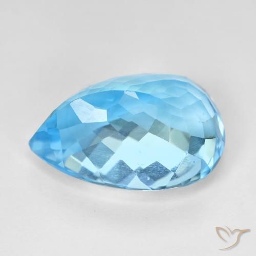 Topaz Gemstone in 18 x 13 mm (calibrated) Size for Sale, Topaz Stone in Swiss Blue Color