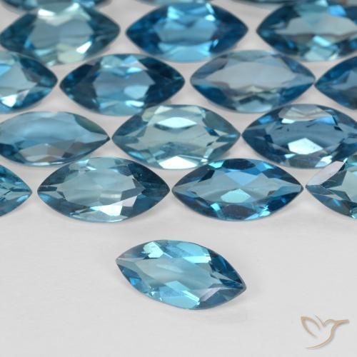 Best London Blue Topaz for a pair of Marquise Earrings