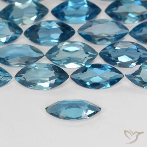 Best London Blue Topaz for a pair of Marquise Earrings