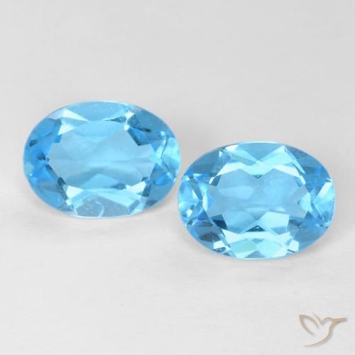 3.00ctw Natural Swiss Blue Topaz, Oval, VS