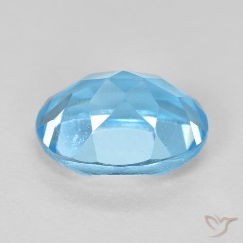 Topaz Gemstone in 8 x 6 mm (calibrated) Size for Sale, Topaz Stone in Swiss Blue Color