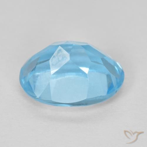 Topaz Gemstone in 8 x 6 mm (calibrated) Size for Sale, Topaz Stone in Swiss Blue Color