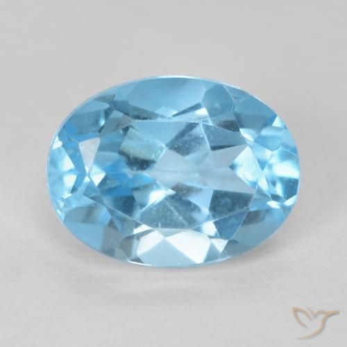1.81ct Natural Swiss Blue Topaz, Oval, VS