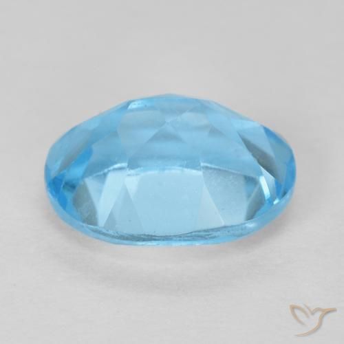 Topaz Gemstone in 8 x 6 mm (calibrated) Size for Sale, Topaz Stone in Swiss Blue Color