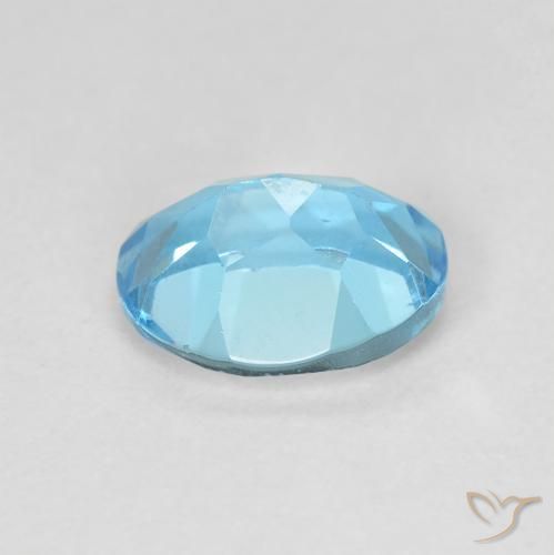Topaz Gemstone in 8 x 6 mm (calibrated) Size for Sale, Topaz Stone in Swiss Blue Color