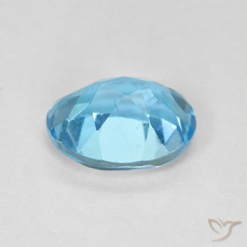 Topaz Gemstone in 8 x 6 mm (calibrated) Size for Sale, Topaz Stone in Swiss Blue Color