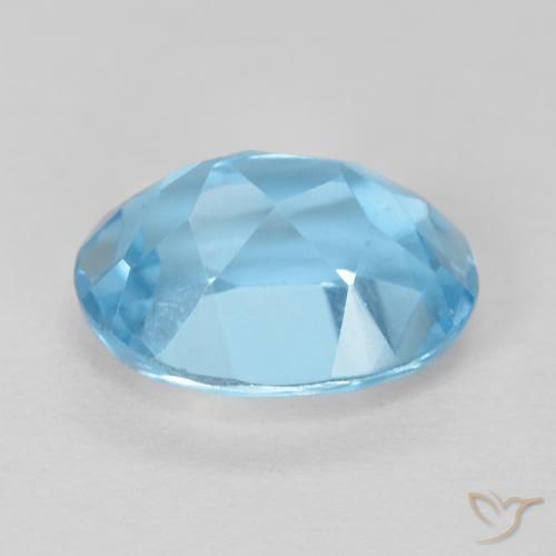 Topaz Gemstone in 8 x 6 mm (calibrated) Size for Sale, Topaz Stone in Swiss Blue Color