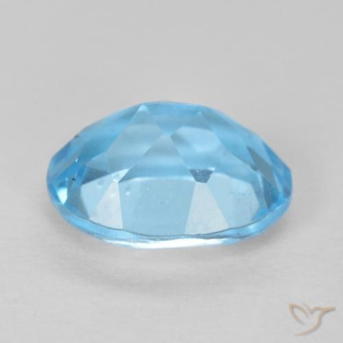 Topaz Gemstone in 8 x 6 mm (calibrated) Size for Sale, Topaz Stone in Swiss Blue Color