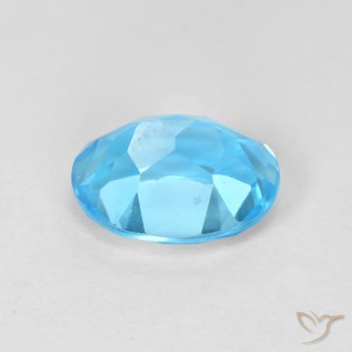 Topaz Gemstone in 8 x 6 mm (calibrated) Size for Sale, Topaz Stone in Swiss Blue Color