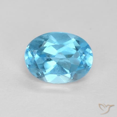 1.68ct Natural Swiss Blue Topaz, Oval, VS