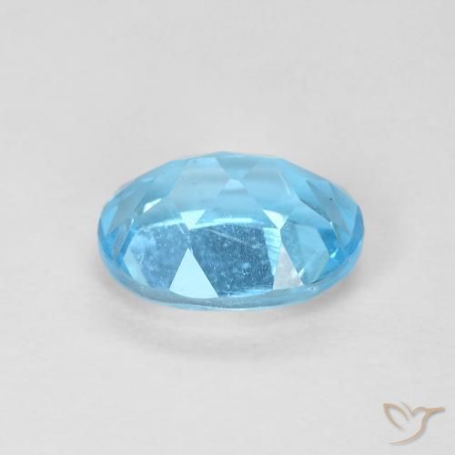 Topaz Gemstone in 8 x 6 mm (calibrated) Size for Sale, Topaz Stone in Swiss Blue Color