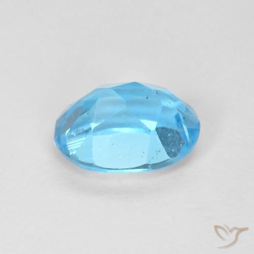 Topaz Gemstone in 8 x 6 mm (calibrated) Size for Sale, Topaz Stone in Swiss Blue Color