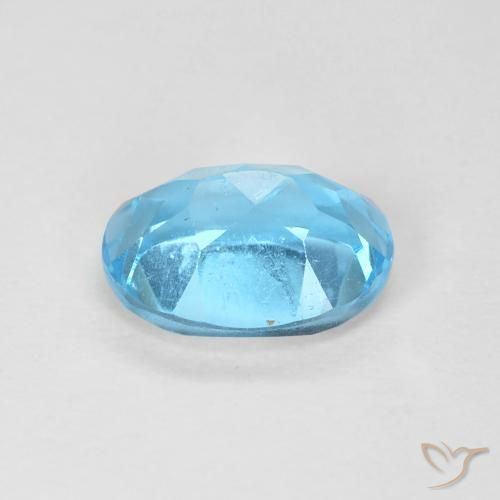 Topaz Gemstone in 8 x 6 mm (calibrated) Size for Sale, Topaz Stone in Swiss Blue Color