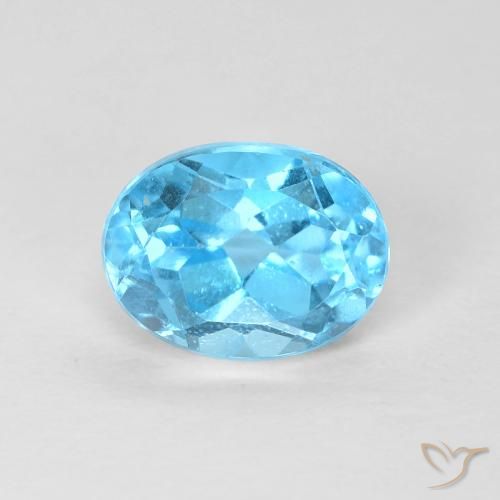 1.69ct Natural Swiss Blue Topaz, Oval, VS