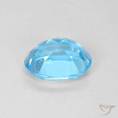 Topaz Gemstone in 8 x 6 mm (calibrated) Size for Sale, Topaz Stone in Swiss Blue Color