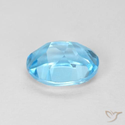 Topaz Gemstone in 8 x 6 mm (calibrated) Size for Sale, Topaz Stone in Swiss Blue Color