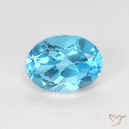 1.78ct Natural Swiss Blue Topaz, Oval, VVS