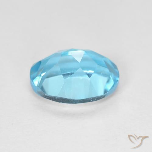 Topaz Gemstone in 8 x 6 mm (calibrated) Size for Sale, Topaz Stone in Swiss Blue Color