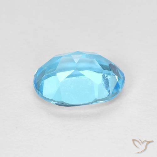Topaz Gemstone in 8 x 6 mm (calibrated) Size for Sale, Topaz Stone in Swiss Blue Color