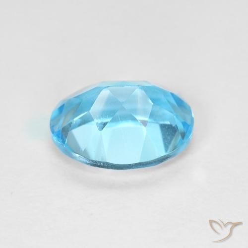Topaz Gemstone in 8 x 6 mm (calibrated) Size for Sale, Topaz Stone in Swiss Blue Color
