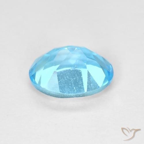 Topaz Gemstone in 8 x 6 mm (calibrated) Size for Sale, Topaz Stone in Swiss Blue Color