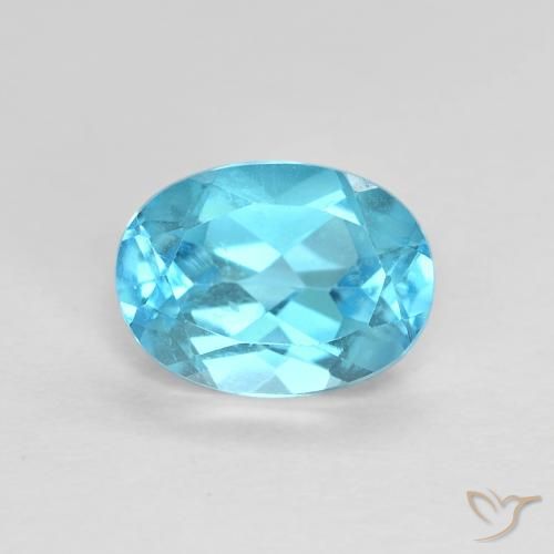 1.60ct Natural Swiss Blue Topaz, Oval, VVS