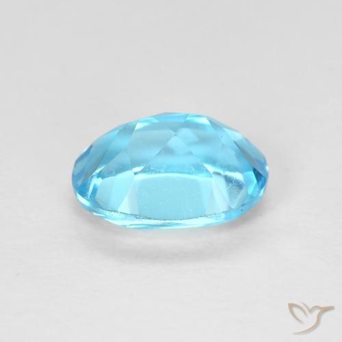 Topaz Gemstone in 8 x 6 mm (calibrated) Size for Sale, Topaz Stone in Swiss Blue Color
