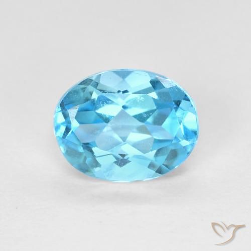 1.68ct Natural Swiss Blue Topaz, Oval, VVS