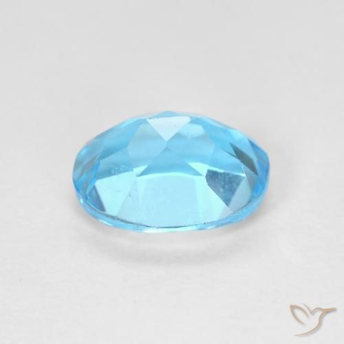 Topaz Gemstone in 8 x 6 mm (calibrated) Size for Sale, Topaz Stone in Swiss Blue Color