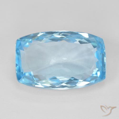 11.64ct Natural Swiss Blue Topaz, Cushion, VVS-VS