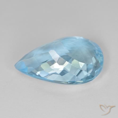 Topaz Gemstone in 18.4 x 12 mm Size for Sale, Topaz Stone in Swiss Blue Color