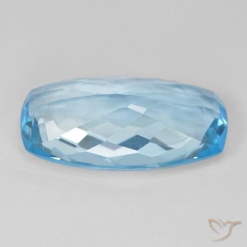 Topaz Gemstone in 21.2 x 11.4 mm Size for Sale, Topaz Stone in Swiss Blue Color