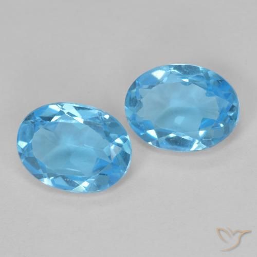 2.76ctw Natural Swiss Blue Topaz, Oval, VS
