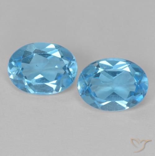 3.06ctw Natural Swiss Blue Topaz, Oval, VVS-VS