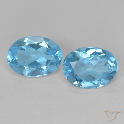 2.95ctw Natural Swiss Blue Topaz, Oval, VVS-VS