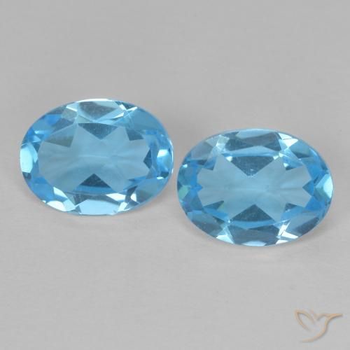 2.61ctw Natural Swiss Blue Topaz, Oval, VVS-VS