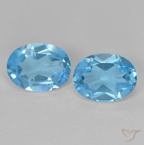 2.69ctw Natural Swiss Blue Topaz, Oval, VVS-VS