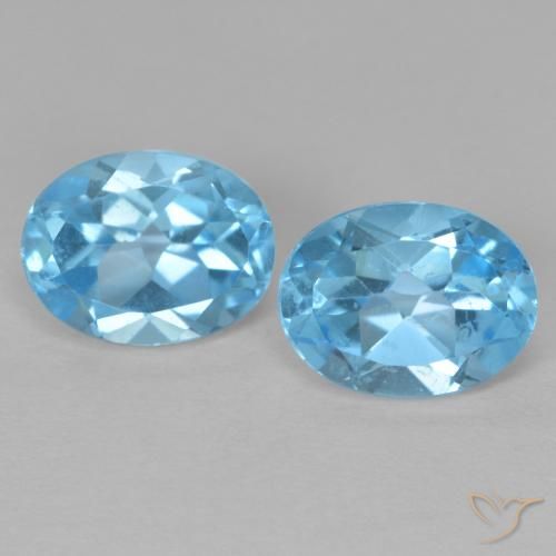 3.38ctw Natural Swiss Blue Topaz, Oval, VVS-VS