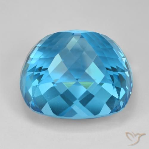 Topaz Gemstone in 26.1 x 23.8 mm Size for Sale, Topaz Stone in Swiss Blue Color