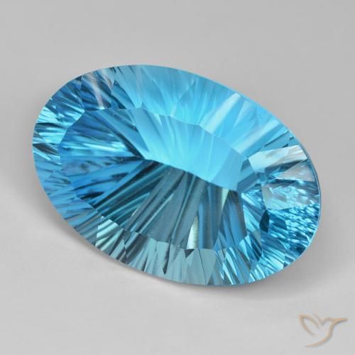 Best Blue Topaz for a Sagittarius Zodiac Necklace | Large Size, Swiss Blue Color