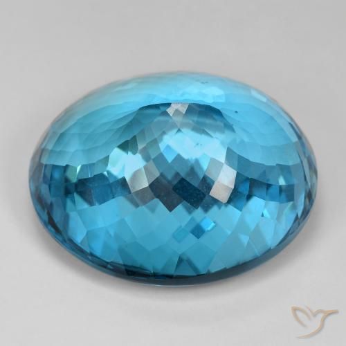 Topaz Gemstone in 28.1 x 25.5 mm Size for Sale, Topaz Stone in London Blue Color