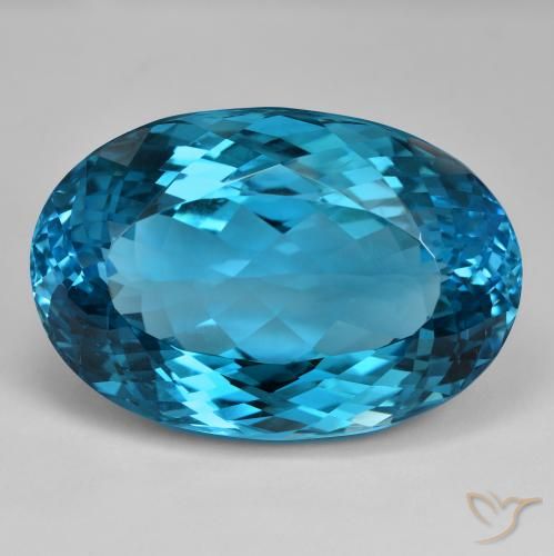 138.23ct Natural London Blue Topaz, Oval, IF