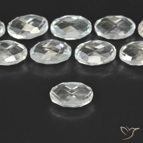 Topaz Gemstones in 6 x 4 mm (calibrated) Size for Sale, Topaz Stones in Warm White Color