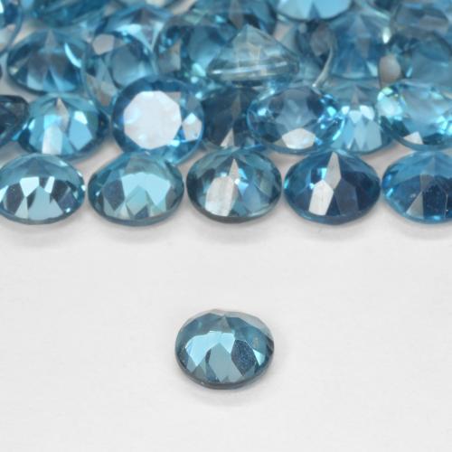 Topaz Gemstone in 5 mm (calibrated) Size for Sale, Topaz Stone in London Blue Color