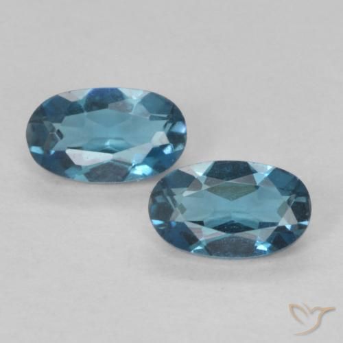 0.59 ct London Blue Topaz, 5.1 x 3 mm Oval Cut From Brazil, Photo A