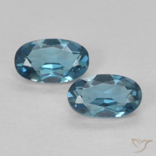 0.60ctw Natural London Blue Topaz, Oval, VVS-VS