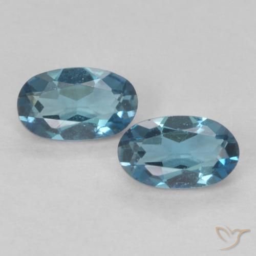 0.59 ct London Blue Topaz, 5.1 x 3.1 mm Oval Cut From Brazil, Photo A