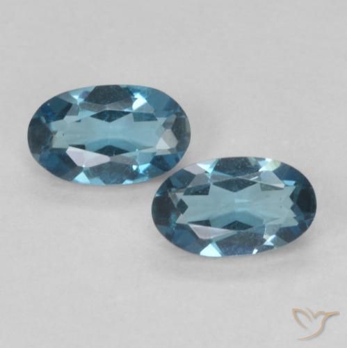 0.58 ct London Blue Topaz, 5.1 x 3 mm Oval Cut From Brazil, Photo A