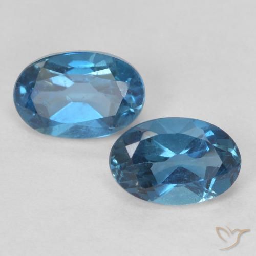 1.26 ct London Blue Topaz, 6.1 x 4.1 mm Oval Cut From Brazil, Photo A